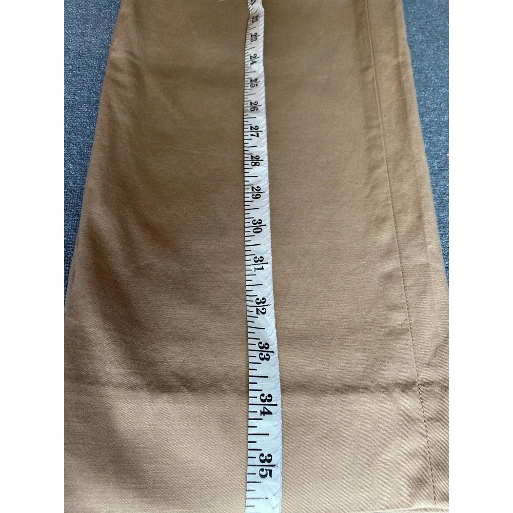 Talbots the Perfect Crop curvy fit Women’s pants size 10 tan cotton summer crop - Picture 12 of 13